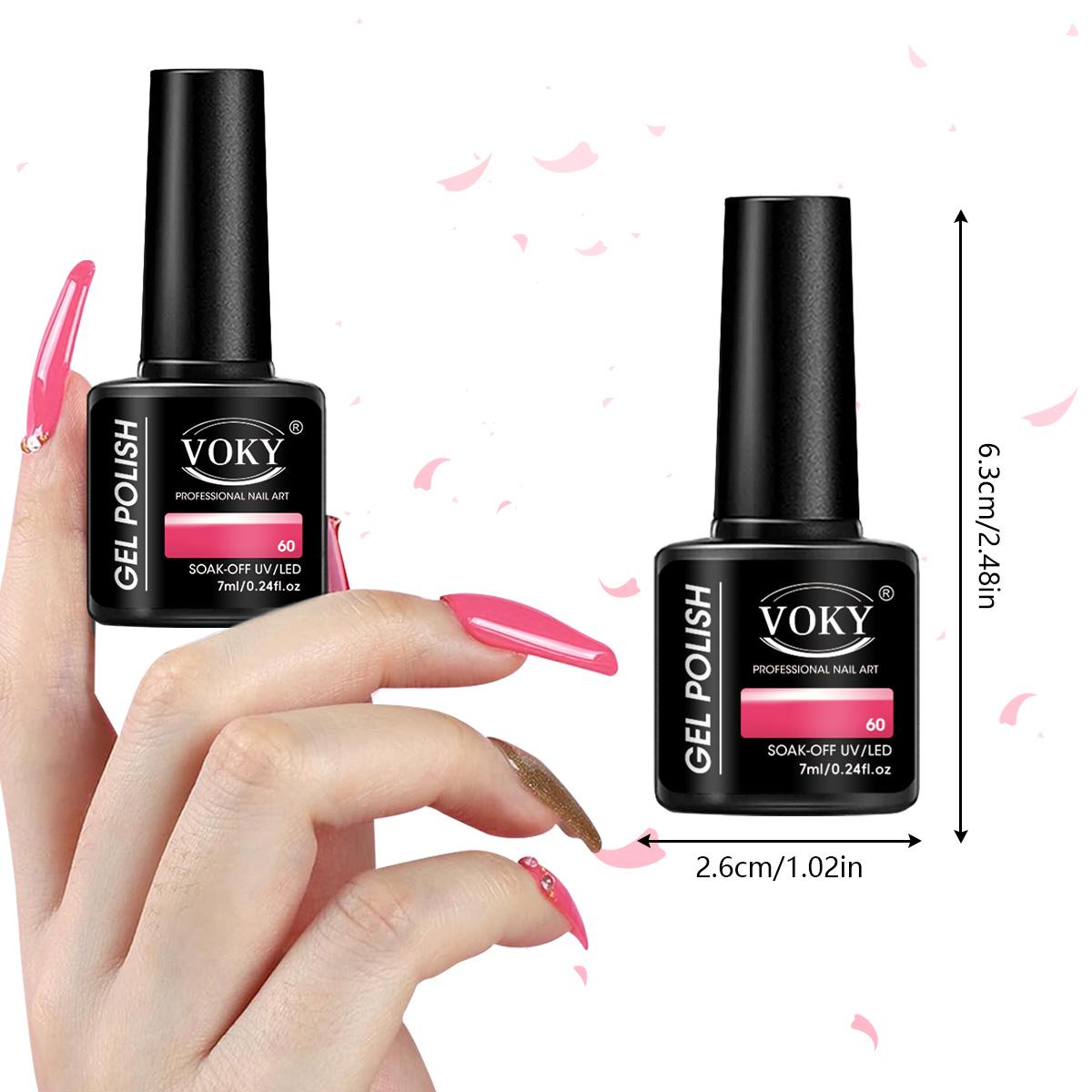 VOKY 24 Pack Gel Nail Polish Set #49-72 - Summer Dopamine & Metallic Shimmer Collection, Neon Brights Glitter Cream, UV LED Soak Off Festival Vacation Nail Art Kit, 5-Free VOKY 24 Pack Gel Nail Polish Set #49-72 - Summer Dopamine & Metallic Shimmer Collection, Neon Brights Glitter Cream, UV LED Soak Off Festival Vacation Nail Art Kit, 5-Free