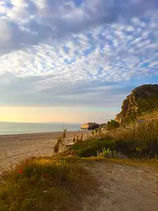 Framed 18x24 Canvas Photo print of the beautiful coast of Mykonos/Greece by Jen