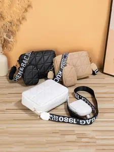 2026 Fashion PU Leather Zipper Crossbody Bag with Coin Wallet, Multi-Functional Shoulder Bag Set, Ideal for Travel or Daily Use