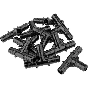 (Pack of 10) Poly PPSU Pex Crimp Fitting 1/2" X 1/2" X 1/2" Tee For Pex Tubing Connection, ASTM F2159,(PPSU1807007-10PCS)