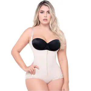 Sonryse 413ZF Colombian Bodysuit – Open Bust Shapewear with Zipper & Removable Straps | Post Surgery & Daily Tummy Control Faja, Compression, Adjustable