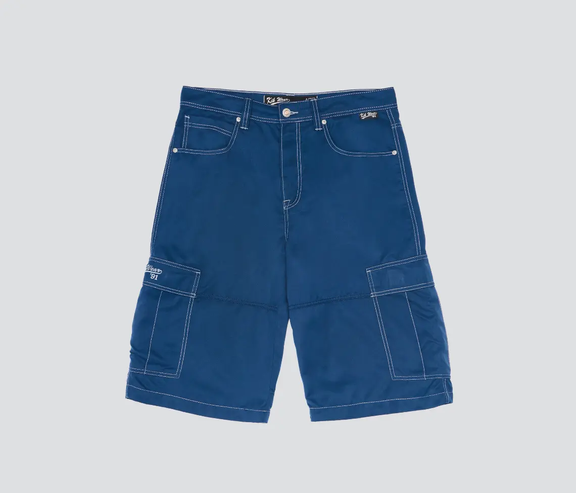W HYDRO CHILL MICROSUEDE CARGO SHORT 15" INSEAM NAVY