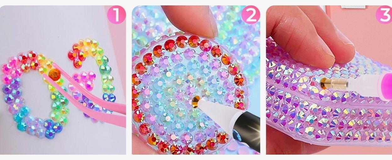 Bedazzling Kit 40000Pcs 40 Colors Resin Jelly Rhinestones, Multicolor 3mm Flatback Gems for Diamond Art, Bedazzler Kit with 4Pcs 10ml B7000 Jewelry Glue & Tools for DIY Nail Art Crafting Makeup Adults