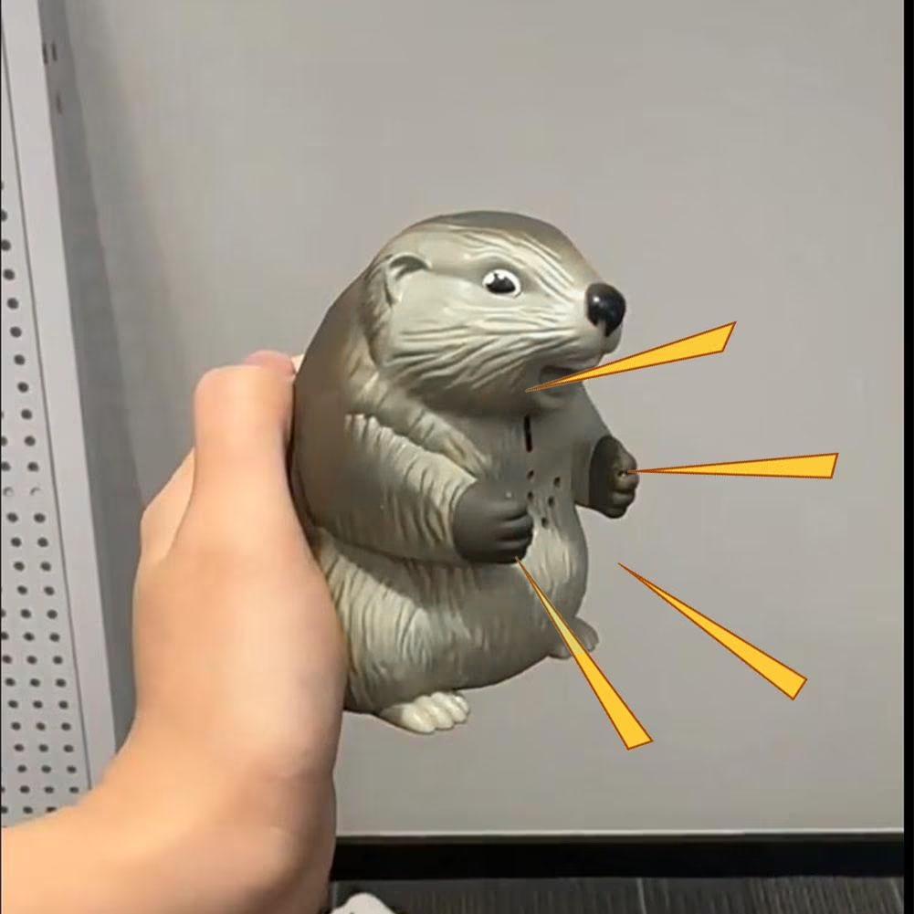 Screaming Groundhog Interactive Toy - Funny Sound Prank Gag Gift for Friends & Grads