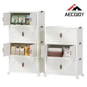 AECOJOY Storage Box Super Large Foldable with Lid Large Stackable Bins Customizable Design for Home & Office Organization High-Quality Sturdy Material Organiser