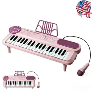 Screen-Free Musical Learning Toy, 37-Key Kids Electronic Keyboard Piano with Microphone, Rechargeable USB Design for Easy Use, Fun Parent-Child Interactive Play, Montessori Music Education, Top Easter Basket Stuffer & Kids Holiday, Children’s Day Gift