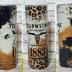 Yellowstone 20 ounce Tumbler with lid and straw