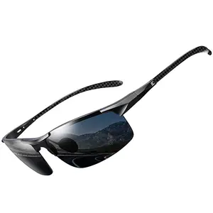 BIRCEN Ultralight Carbon-Fiber Polarized Sunglasses for Men – UV400 Protection for Outdoor Sports Hiking Fishing Cycling Running Fashion Driving Black Lightweight Luxury Style Anti Glare Durable Frame-BC2683