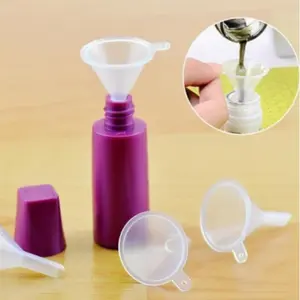 Mini Clear Plastic Funnel Set, 12pcs/set Funnel & Funnel Cover, Multifunctional Liquid Transfer Funnel for Milk, Wine, Oil, Juice, Honey, Kitchen