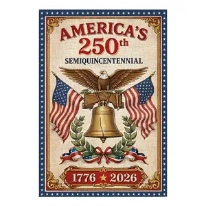 PAUSEBOLL 250 Semiquincentennial Garden Flag Featuring The Liberty Bell, Measuring 12 X 18 Inches, Double-Sided for Outdoor Use, Perfect for Farmhouse Yard Decoration (FLAG Solely)