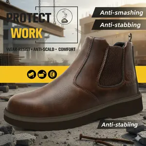 Keep moving safely with non slip and smash proof steel toe shoes for construction and heavy duty work Puncture proof performance footwear designed for men who need reliable protection in hazardous environments