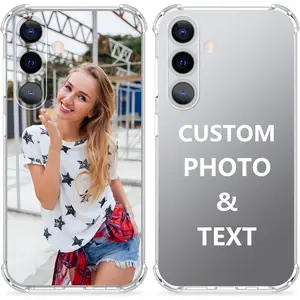 Custom Picture Phone Case for Samsung Galaxy S25 S24 S23 S22 S21 S20 +Plus FE Ultra A56 A55 A54 A53 A52 A36 A35 A34 A33 A32 A26 A25 A24 A16 A15 A14 A06, Personalized Soft Clear TPU Case (1 photo&text)