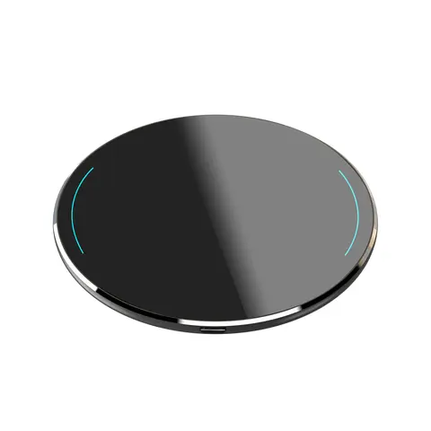 TOZO W1 Qi-Certified 10W Speed Safe Fast Charging Pad - Aluminum Alloy Build, USB-C Reversible Cable, Lightweight Phone Charger for iPhone & Type C Devices, Foreign Object Detection, Father's Day Gift
