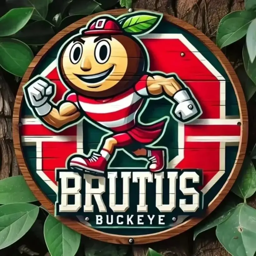 Ohio State Aluminum Sign for Man Cave Living Room Office Home Decor with Team Pride and Modern Design Signage