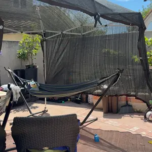 DealsForYouDays 10×20 ft Durable Black Mesh Tarp Sun Shade Net with Grommets, 70%/90% Sun Block, Outdoor Patio Sunshade for Garden, Balcony, Pool