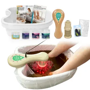 New Model Ionic Foot Soaker with Chromatherapy Rainbow Light, Wrist Band, Enhanced Array, 3 Packs Epsom Salt – At-Home Salon Relaxation, Massager for Tired Feet, Great Gift Choice