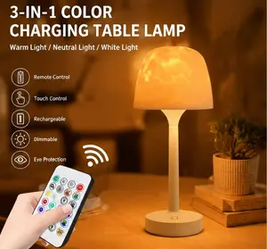 Waterproof Shower Lamp Sets with 16 Color Ocean Wave Projector, Rechargeable LED Light with Remote & Touch Control, household lamp sets 3 White Modes,USB-C for Bathroom, Bedroom, Spa Gifts