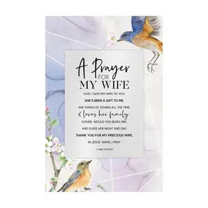 Dexsa Prayer For My Wife Wood Plaque with Easel