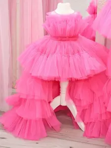 Toddler Girl's Tulle Overlay Party Dress, Elegant Sleeveless A Line Dress for Party Wedding Guest, Kids Clothes for Summer