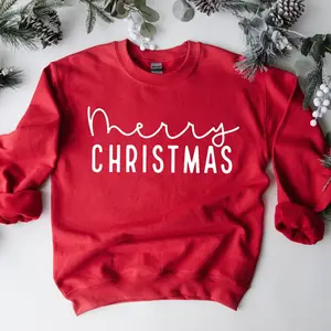 Womens Merry Christmas Shirt/Sweatshirt/Hoodie, Retro Crewneck, Gift For Xmas, Cotton, Womenswear Tops