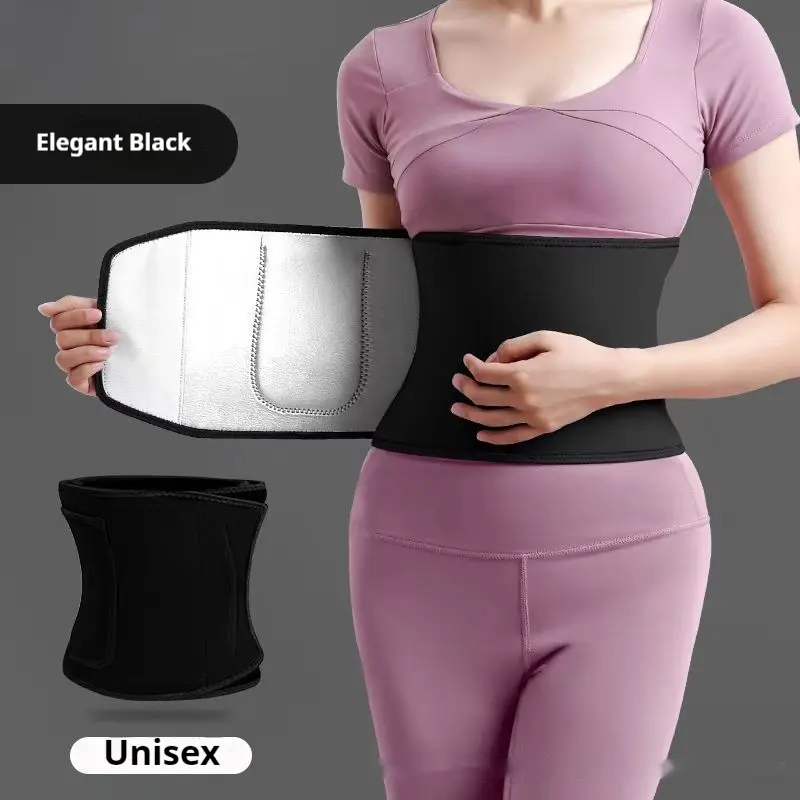 adjustable waist trimmer sweat belt for women and men - workout waist support wrap