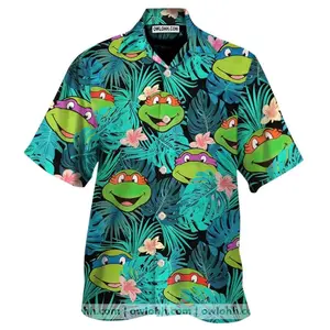 Tropical Short Sleeve Button Down Shirt, Aloha Summer Beach Shirt, Men’s Hawaiian Shirt – Cool Island Style 🌺 | Perfect for Vacation