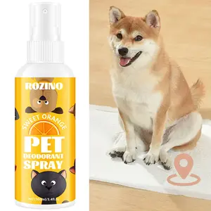 100ml pet deodorizing spray, sweet orange flavor, natural ingredients, safe and harmless, effectively removes pet odors, keeps the environment fresh, suitable for various pets such as cats and dogs