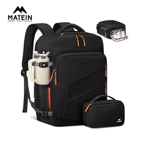 MATEIN Personal Item Backpack, Airline Approved Carry-On Travel Backpack with Detachable Shoe Compartment & Electronics Case, Lightweight Luggage Bag for Spirit Airlines, Fits 17ince Laptop
