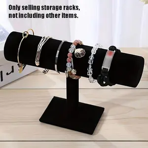 Velvet Single Layer Bracelet Stand, Jewelry Display Rack, Watch and Wristband Holder, Packaging Shelf, Elegant Showcase Organizer