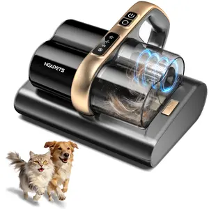 Heapets P366 Mattress Vacuum Cleaner, 16Kpa Bed Vacuum with 275nm UV-C Light & 149℉ Heat & Ultrasonic, Dual High-Speed Roller Brushes & H13 HEPA Filter for Pet Hair, Bed, Sofa, Couch