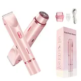 Women’s 2-in-1 Dual Head Rechargeable Wet/Dry Safe Hair Removal Epilator - Face+Body Ready Hair Tool with Built-in Batteries, Self Care Gadget, Ideal Gift for Women (Legs, Armpits)