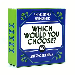 Adult Dinner Conversation Cards Game, Fun and Educational Party Starter, 50 Engaging Scenarios, Perfect for After-Dinner Entertainment, Tabletop Games
