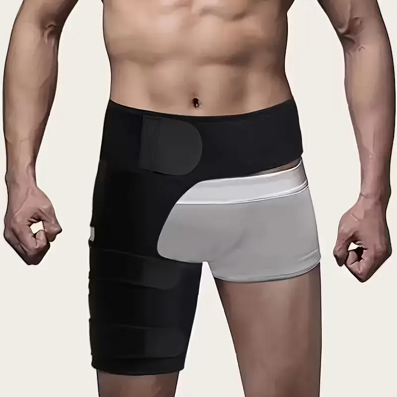 Sciatica Nerve Pain Relief Thigh Groin Compression Brace for Hip Joints Arthritis Groin Wrap Brace Protector Belt Support Legwarmers Adjustable Waist Wrap