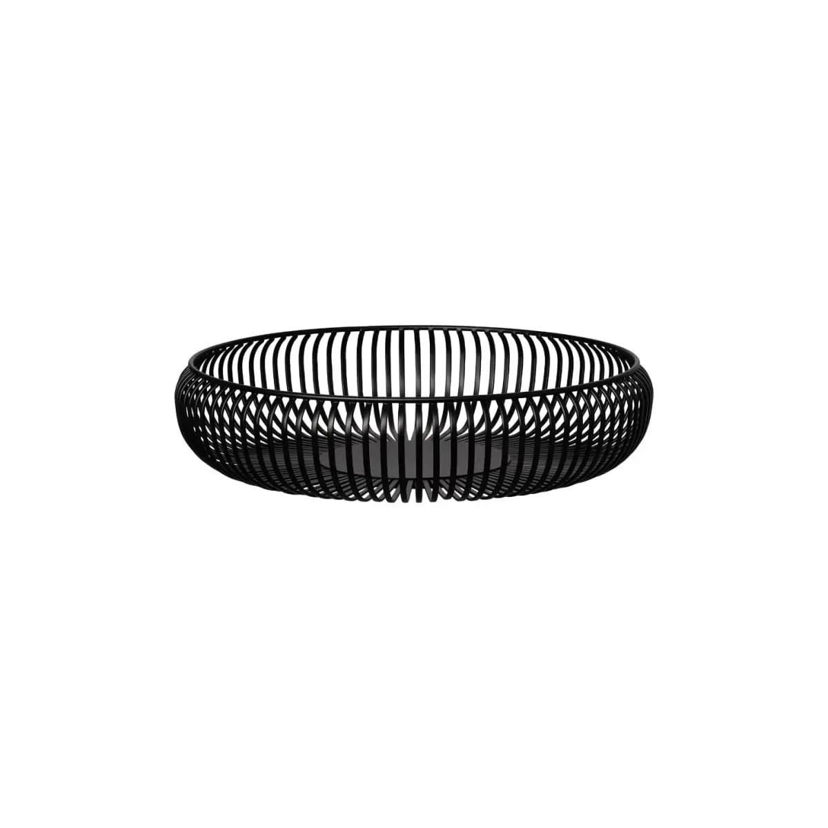 Blomus 64553 LITO Solid Powder-Coated Round Metal Decorative Bowl - Black, Large, Masculine Design, Beautiful Lighting Effect, Kitchen & Tabletop Decoration