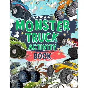 Monster Truck Activity Book: A Fun Monster Truck Themed Activity and Coloring Book For Kids: Includes Word Searches, Dot To Dot, Crosswords, Mazes And More! | Ideal For Kids Ages 4,5,6,7,8,9,10,11,12 Paperback – January 2, 2024