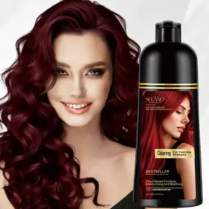 2026 Newly Upgraded Burgundy 3-in-1 Hair Color Shampoo: Fast-acting hair color that effectively covers gray hair. Formulated with multiple plant extracts, including ginseng, it is easy to use and suitable for all hair types. Ideal for both men and women.
