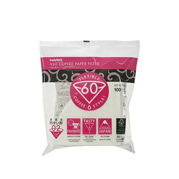 V60 White Paper Filters, Size 02 (100 ct)
