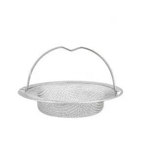 2pcs Stainless Steel Kitchen Sink Drain Filter Mesh, Dishwasher Safe Strainer Basket, Durable Metal Design for Efficient Water Flow