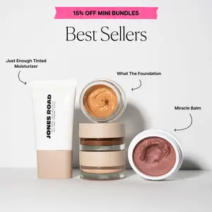 Bestsellers: Mini What The Foundation, Mini Just Enough Tinted Moisturizer, & Mini Miracle Balm