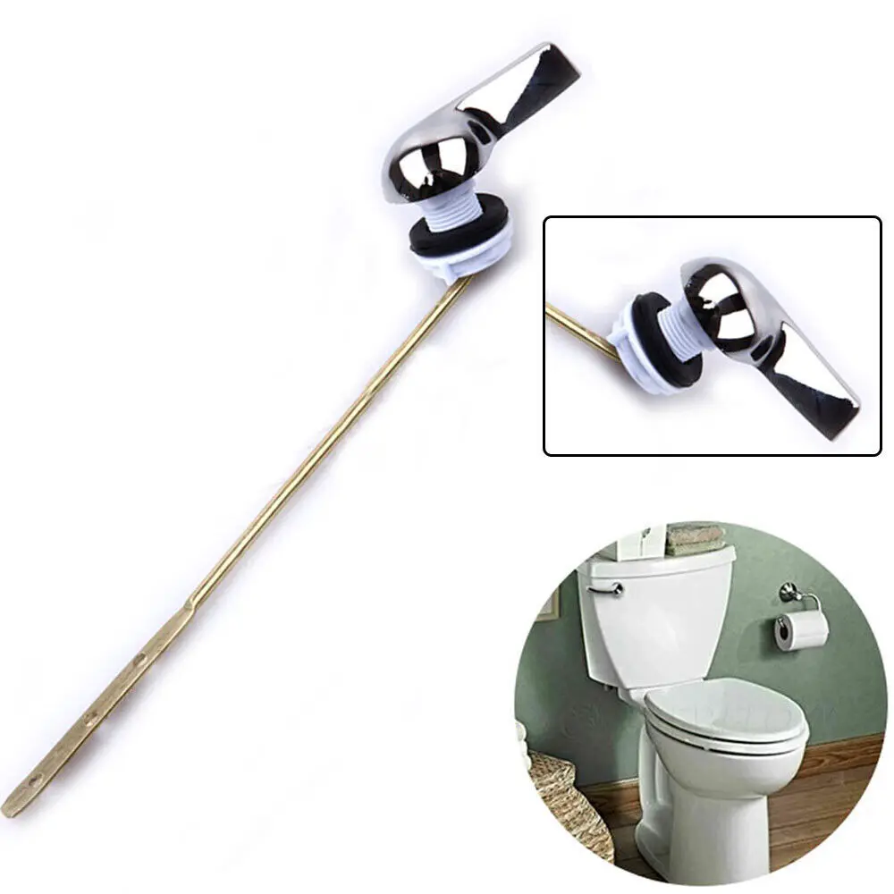 Universal Toilet Tank Flush Lever Chrome Toilet Wrench Handle Fit Most Toilet 1X