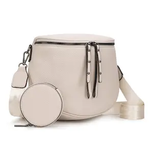 2026 Hot Item：Women's Portable Large Capacity Waterproof Leather Pouch with Adjustable Strap Compact Cosmetic Bag Ideal for Outings Travel & Gatherings Perfect Gift