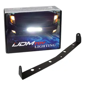 iJDMTOY Lower Bumper Insert Light Bar Mount Bracket For 2011-13 Chevy Silverado 1500 and 2007/08-2010 2500 3500 HD 21-Inch LED Lightbars