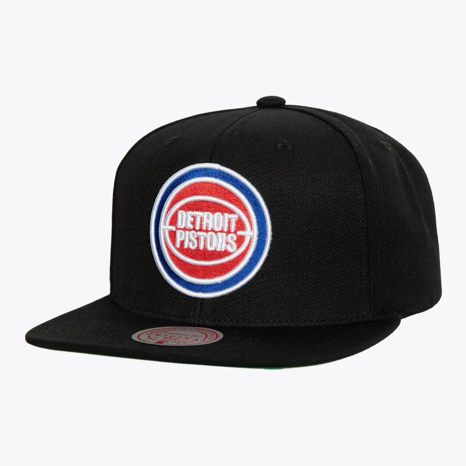 Detroit Pistons Black Hardwood Classics Top Spot Snapback Hat NBA Throwback Cap Adjustable Fan Gear Mitchell & Ness