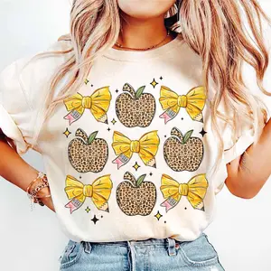 Coquette Teacher Shirt , Retro Teacher , Coquette Pencil Bow , Back to School , Teacher Appreciation , Leopard Teacher .