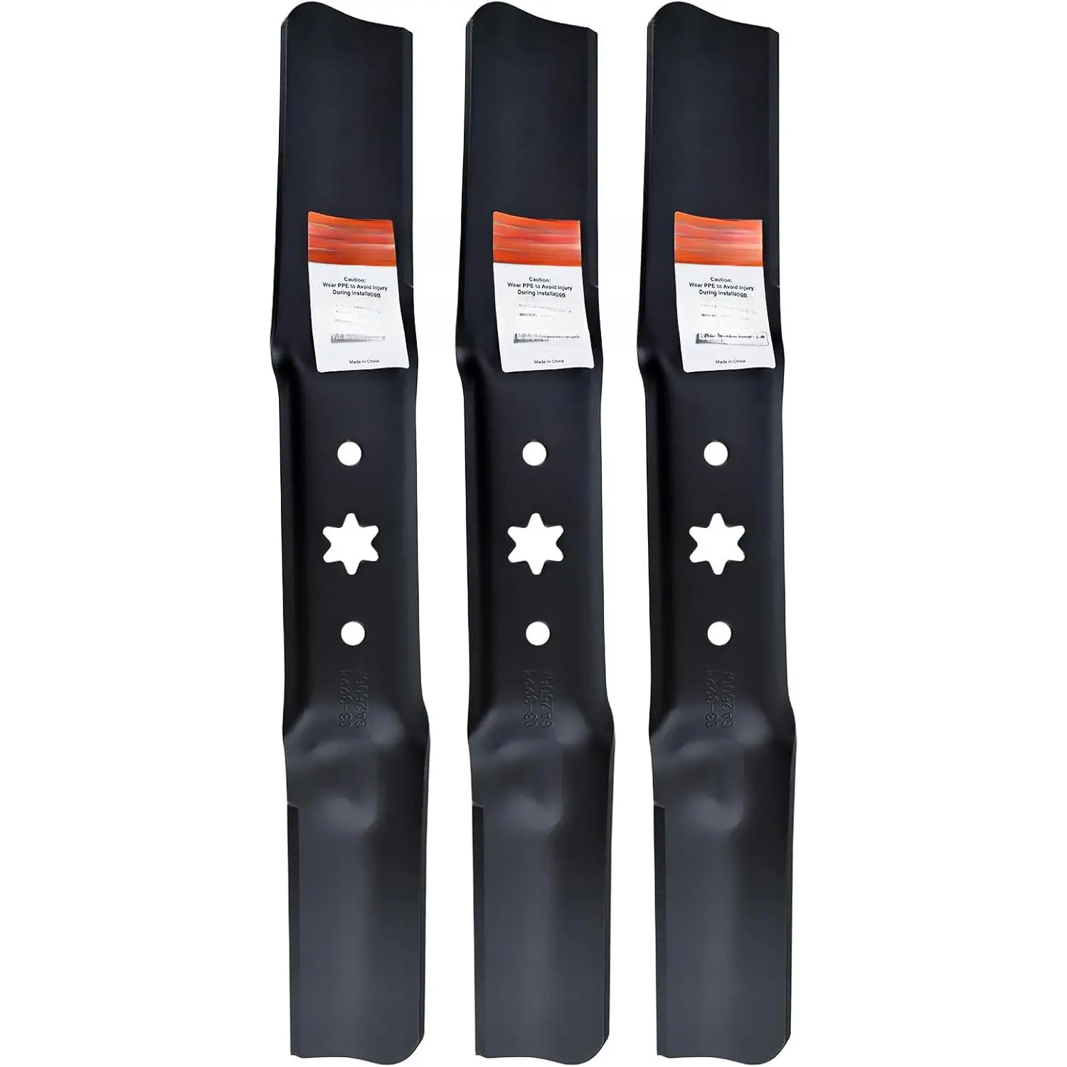 High Lift Mower Blades 6-Point Star Set for Cub Cadet ZT1 54 inch Cutting Deck Lawn Mower Models Ultima ZT2-54 XT1-54 XT2-54 RZT54 RZT L54 S54 Zero Turn Blades 942-05056-X, 54 In, Star Mount, Alloy Steel