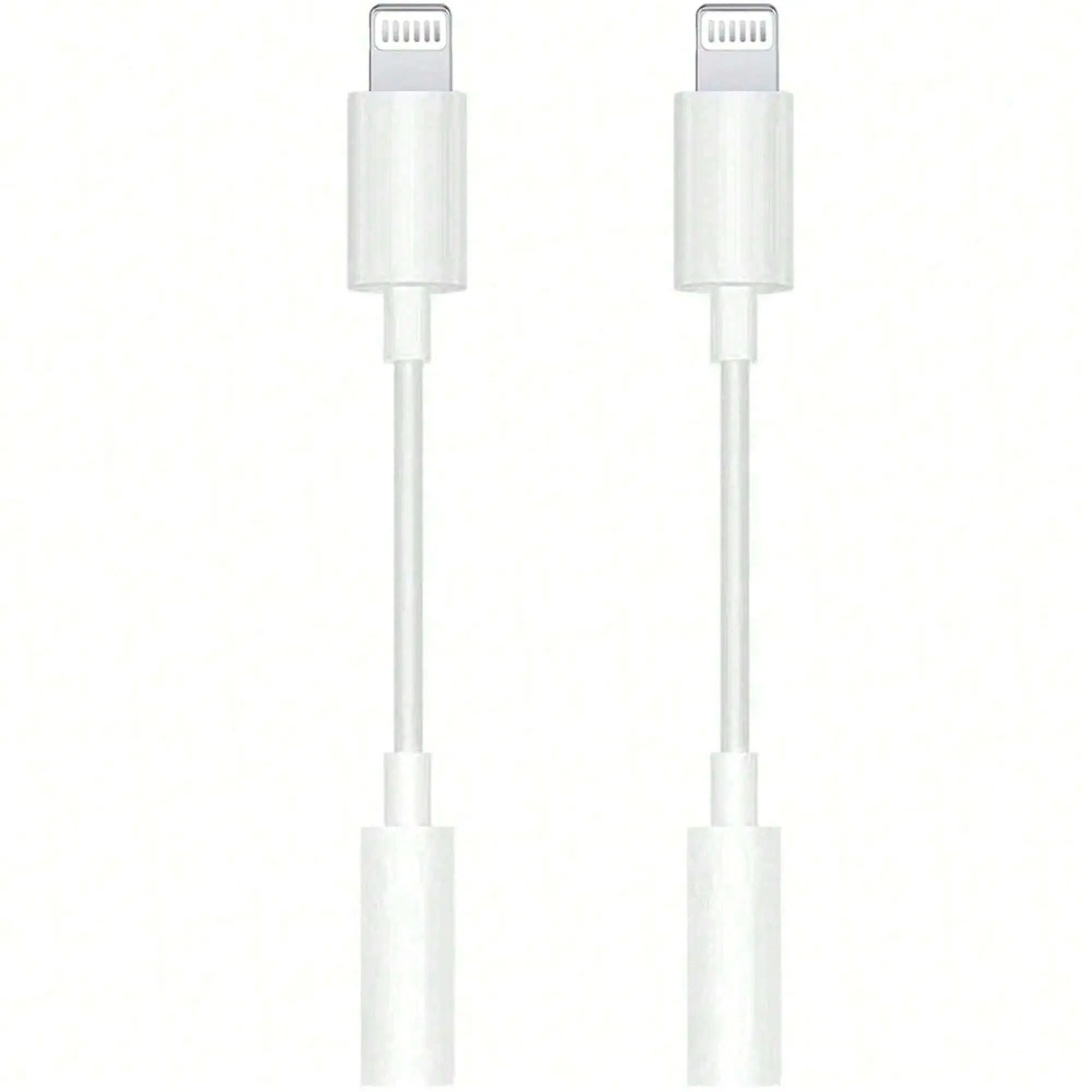 1/2 Pack Lightning To 3.5 Mm Headphone Jack Adapter, Compact Aux Audio Dongle Cable Earphones Headphones Converter Compatible With IPhone 14 13 12 12 Pro11 XR XS X 8 7 IPad IPod, Durable