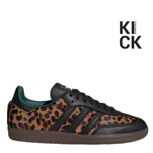 ADIDAS SAMBA (W) 'BLACK GREEN LEOPARD'