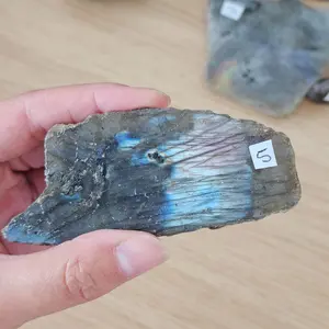 Labradorite Slab - Half Polished Chunks of Natural Labradorite Crystal