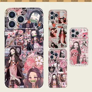 DS Anime-Style NEZUKO Custom Case for iPhone 11 12 13 14 15 16 PLUS 17 17AIR 17 PRO MAX CASE GMPT1-4