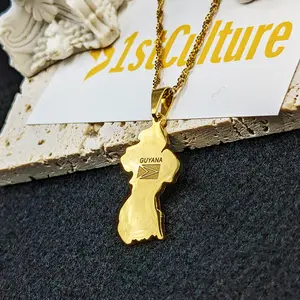 Guyana Necklace, Tshirt, Keychain, Map, Flag, Poster